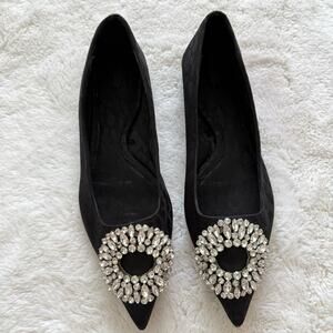 Zara women flat shoes with crystals size 37 EU